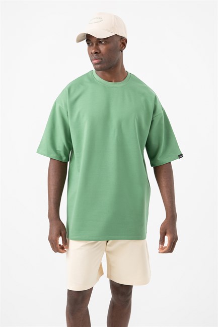 Erkek Base Oversize Çağla T-Shirt